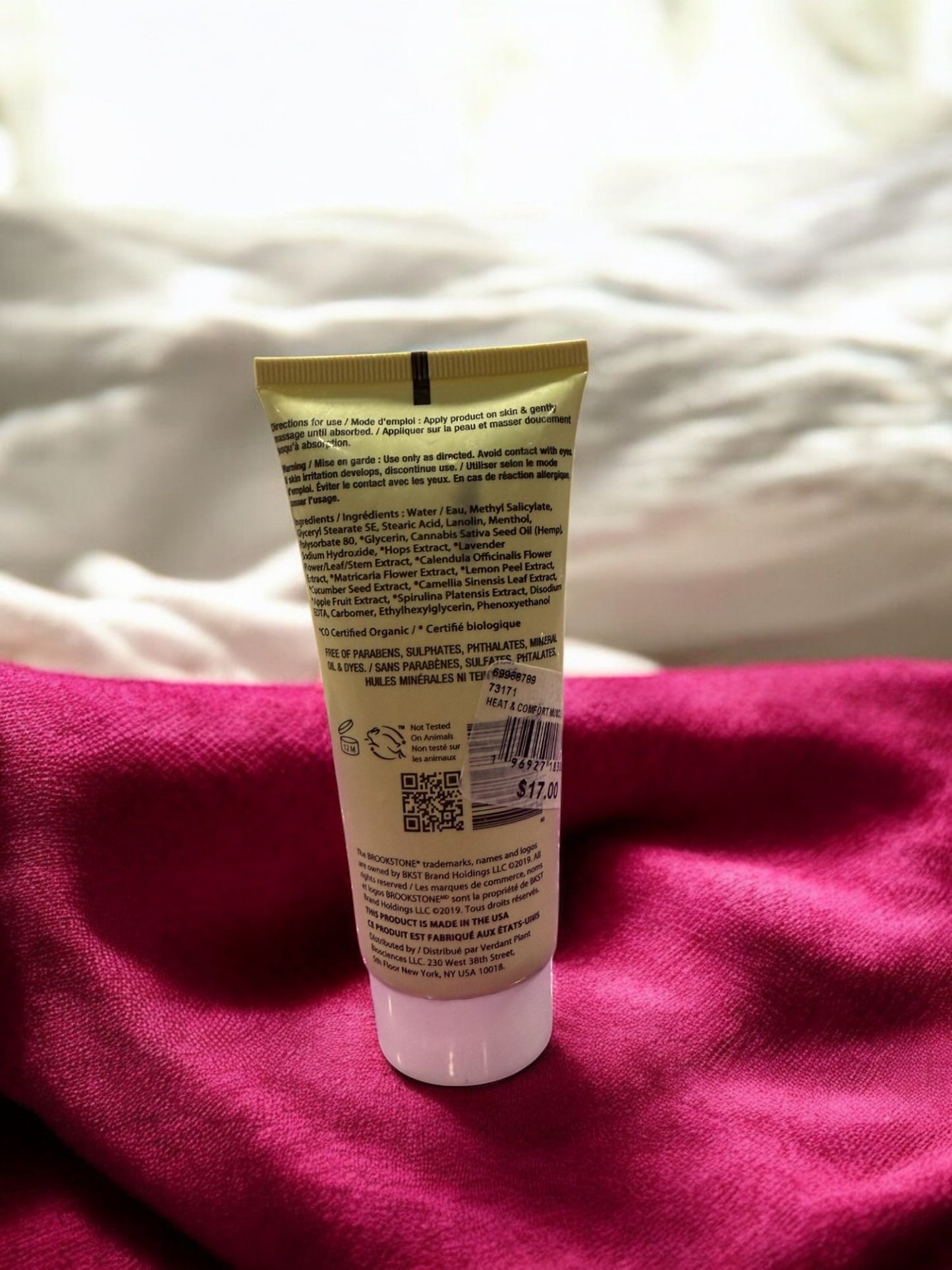 Brookstone Heat & Comfort Muscle Gel | Hemp-Rich Collection | 3 oz