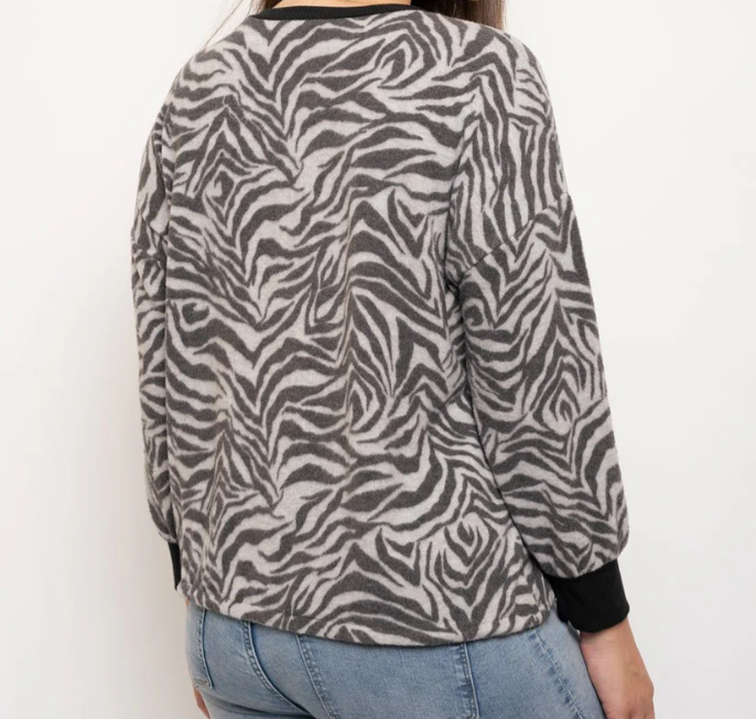 Wild Side Zebra Pullover