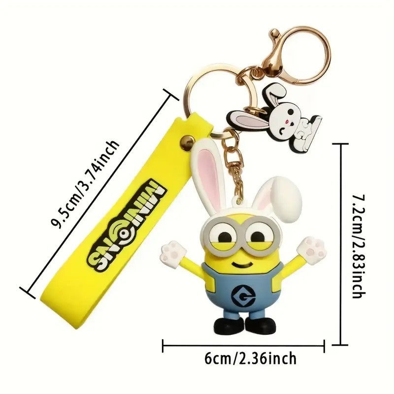 Adorable Minion-Themed Keychains with Fun Animal Characters