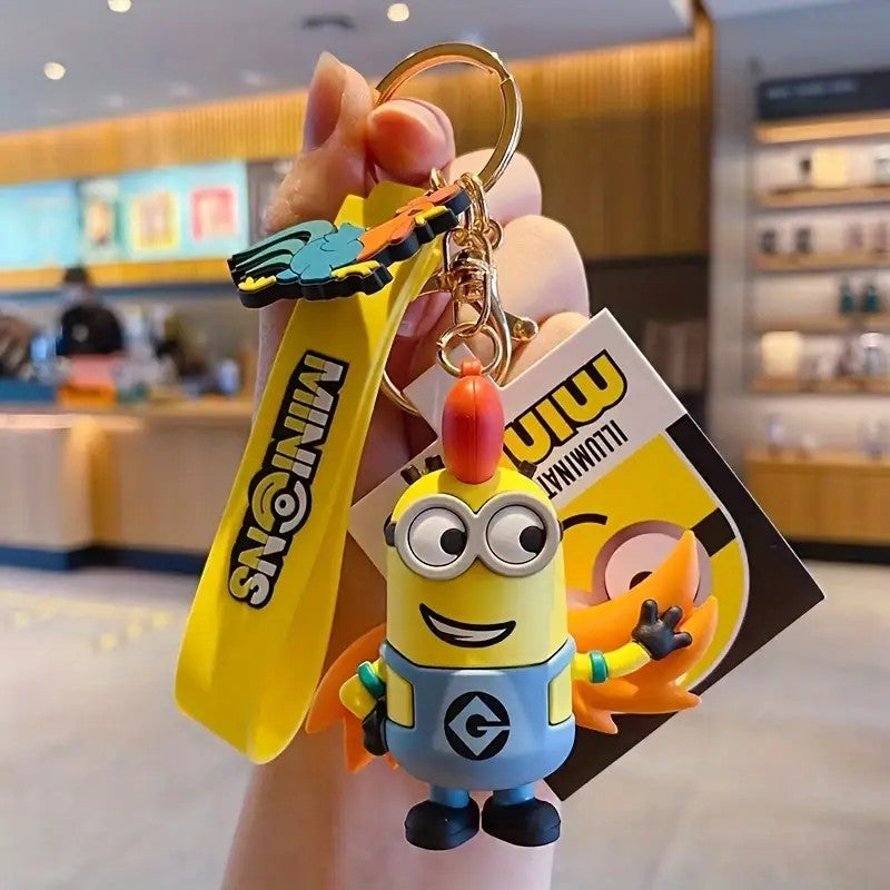 Adorable Minion-Themed Keychains with Fun Animal Characters