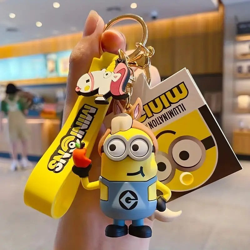Adorable Minion-Themed Keychains with Fun Animal Characters