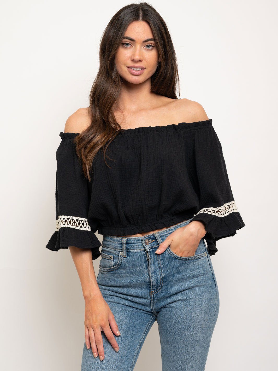 Off-the-Shoulder Bell Sleeve Top