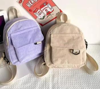 Trendy Corduroy Mini Backpack – Cute & Versatile for Everyday Use