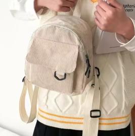 Trendy Corduroy Mini Backpack – Cute & Versatile for Everyday Use