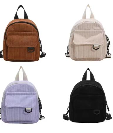 Trendy Corduroy Mini Backpack – Cute & Versatile for Everyday Use
