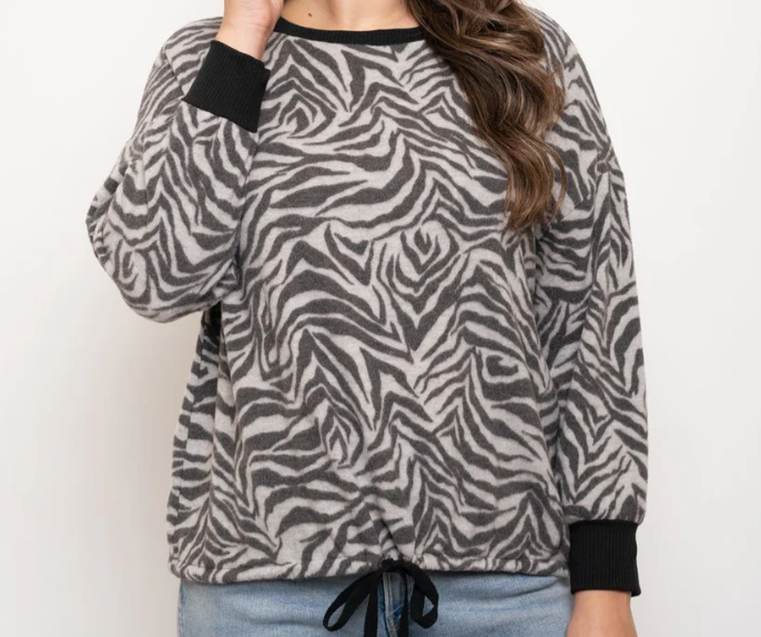 Wild Side Zebra Pullover