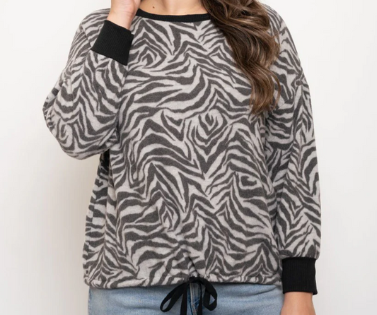 Wild Side Zebra Pullover