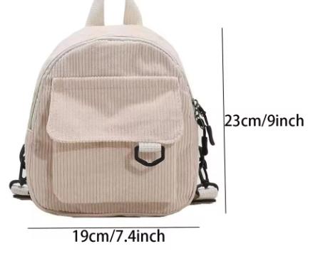 Trendy Corduroy Mini Backpack – Cute & Versatile for Everyday Use
